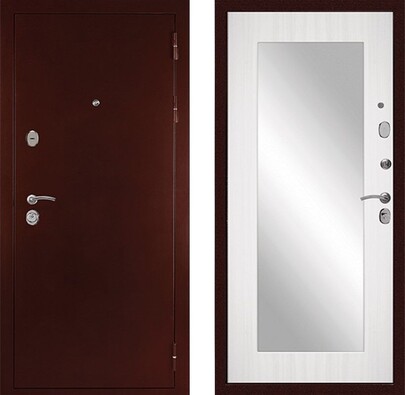 Входная дверь Дверь Сударь С-503 Сандал белый с зеркалом в Санкт-Петербурге
