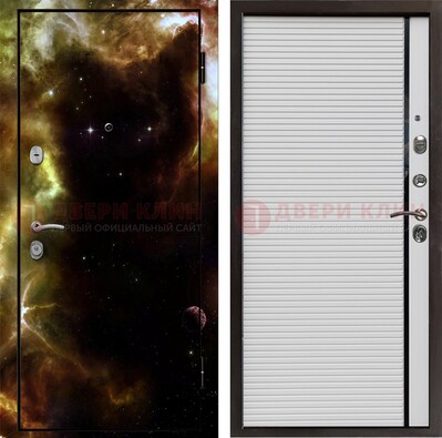 Стальная дверь с фотопечатью космоса ДФ-14 в Краснодаре