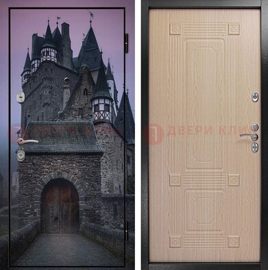 Входная металлическая дверь с фотопечатью замка ДФ-38 в Мурманске