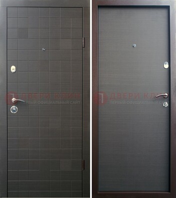 Черная железная дверь МДФ ДМ-227 в Санкт-Петербурге