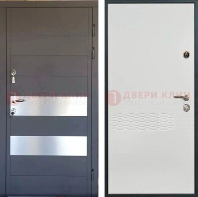 Металлическая дверь МДФ темная и светлая ДМ-420 в Санкт-Петербурге