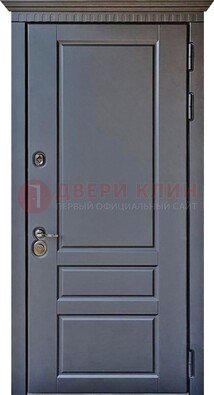 Тёмная входная дверь для коттеджа с МДФ ДМ-528 в Санкт-Петербурге