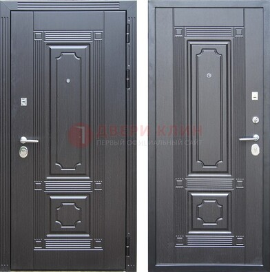 Декоративная серая металлическая дверь с МДФ ДМ-57 в Самаре