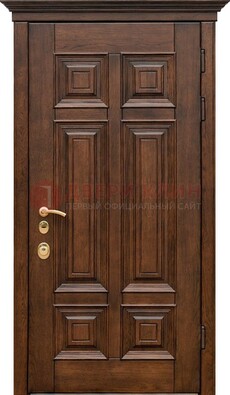 Филенчатая железная дверь с массивом дуба ДМД-68 в Санкт-Петербурге