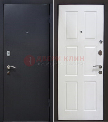 Черная металлическая дверь с порошковым покрытием ДП-193 в Санкт-Петербурге