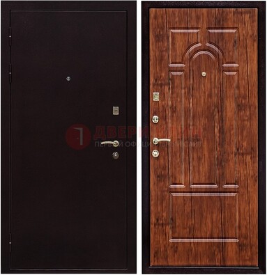 Темная железная дверь с порошковым покрытием ДП-194 в Химках