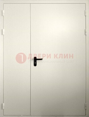Белая противопожарная двупольная дверь ДПМ-02/60 в Санкт-Петербурге