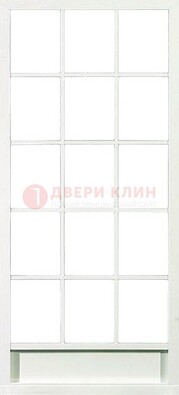 Железная решетчатая дверь в белом цвете ДР-10 в Санкт-Петербурге