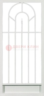 Стальная решетчатая дверь в белом цвете с пикой ДР-11 в Санкт-Петербурге