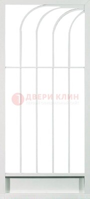 Белая металлическая решетчатая дверь ДР-17 в Санкт-Петербурге