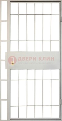 Железная решетчатая дверь в белом цвете ДР-19 в Санкт-Петербурге