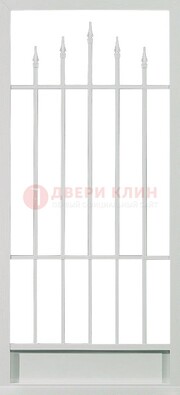 Светлая стальная решетчатая дверь с пиками ДР-21 в Санкт-Петербурге