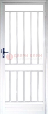 Железная решетчатая дверь белая ДР-32 в Санкт-Петербурге