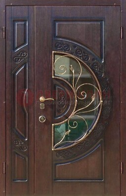 Полуторная железная дверь Винорит в классическом стиле ДСК-272 в Санкт-Петербурге