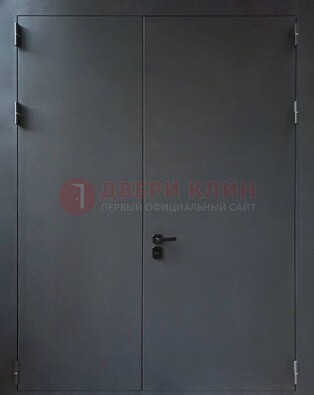 Черная распашная тамбурная дверь Порошок ДТМ-46 в Санкт-Петербурге