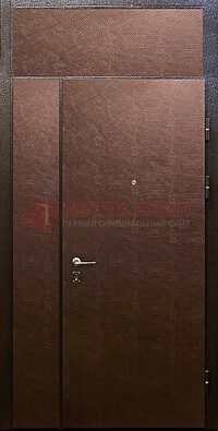 Тамбурная дверь с верхней фрамугой с винилискожей ДТМ-7 в Пензе