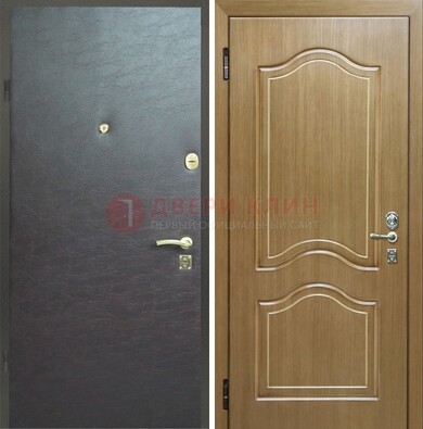 Серая металлическая дверь с винилискожей ДВ-7 в Красноармейске