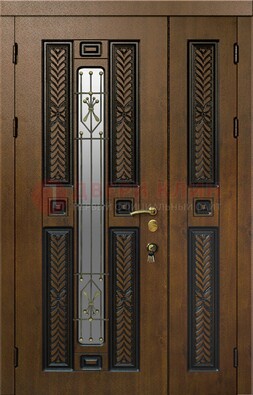 Полуторная входная дверь с виноритом ДВТ-169 в Санкт-Петербурге