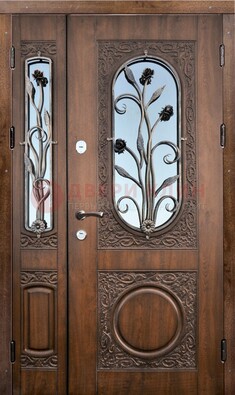 Железная дверь с виноритом и ковкой ДВТ-180 в Калуге