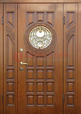 Металлическая филенчатая дверь с виноритом ДВТ-191 в Санкт-Петербурге