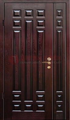 Коричневая металлическая дверь с виноритом ДВТ-20 в Санкт-Петербурге