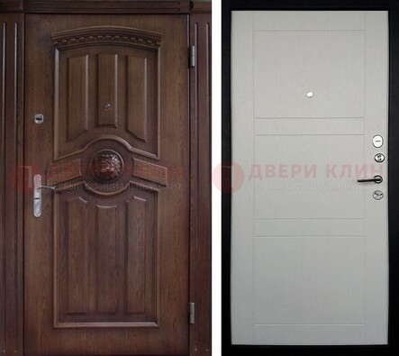 Темная входная дверь с виноритом ДВТ-216 в Санкт-Петербурге
