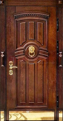 Входная дверь с виноритом в коричневом цвете ДВТ-236 в Санкт-Петербурге