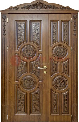 Дизайнерская железная дверь с виноритом и узором ДВТ-257 в Санкт-Петербурге